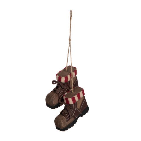 Hiking Boots Christmas Tree Ornament Assortment of 2