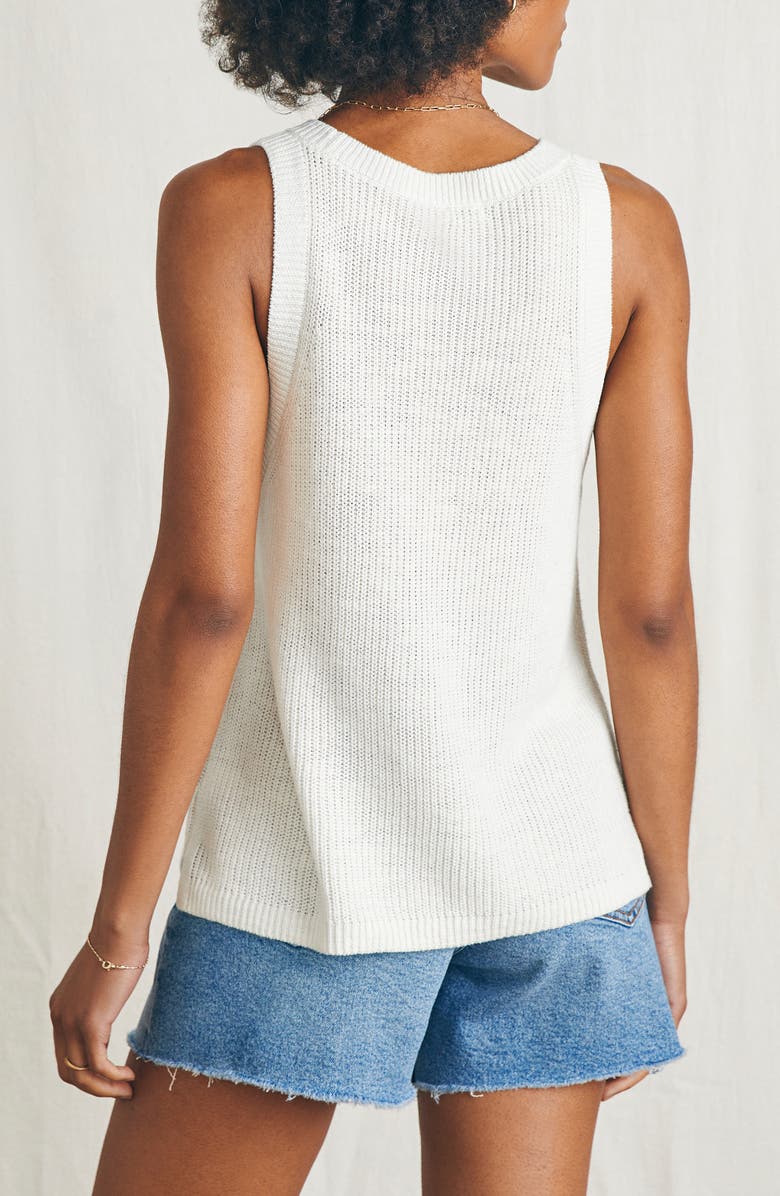 Faherty Miramar Linen & Organic Cotton Sweater Tank, Alternate, color, 