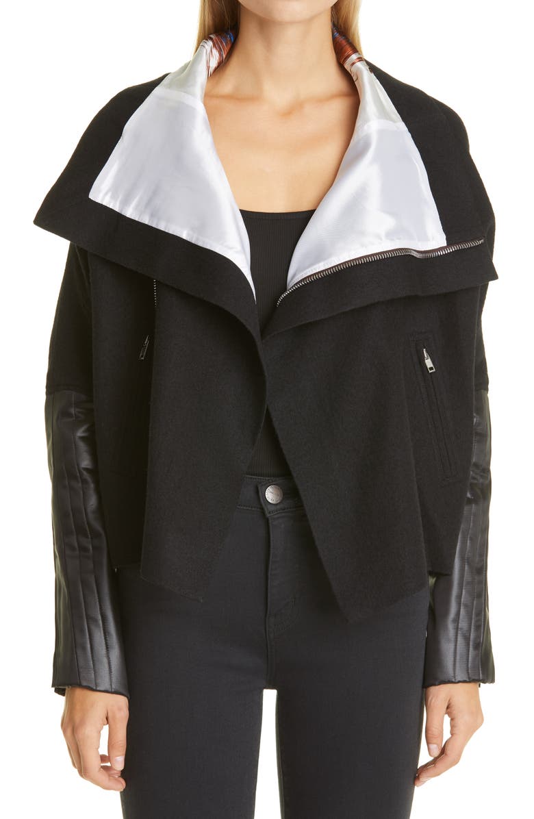 Rick Owens Mixed Media Jacket, Main, color,