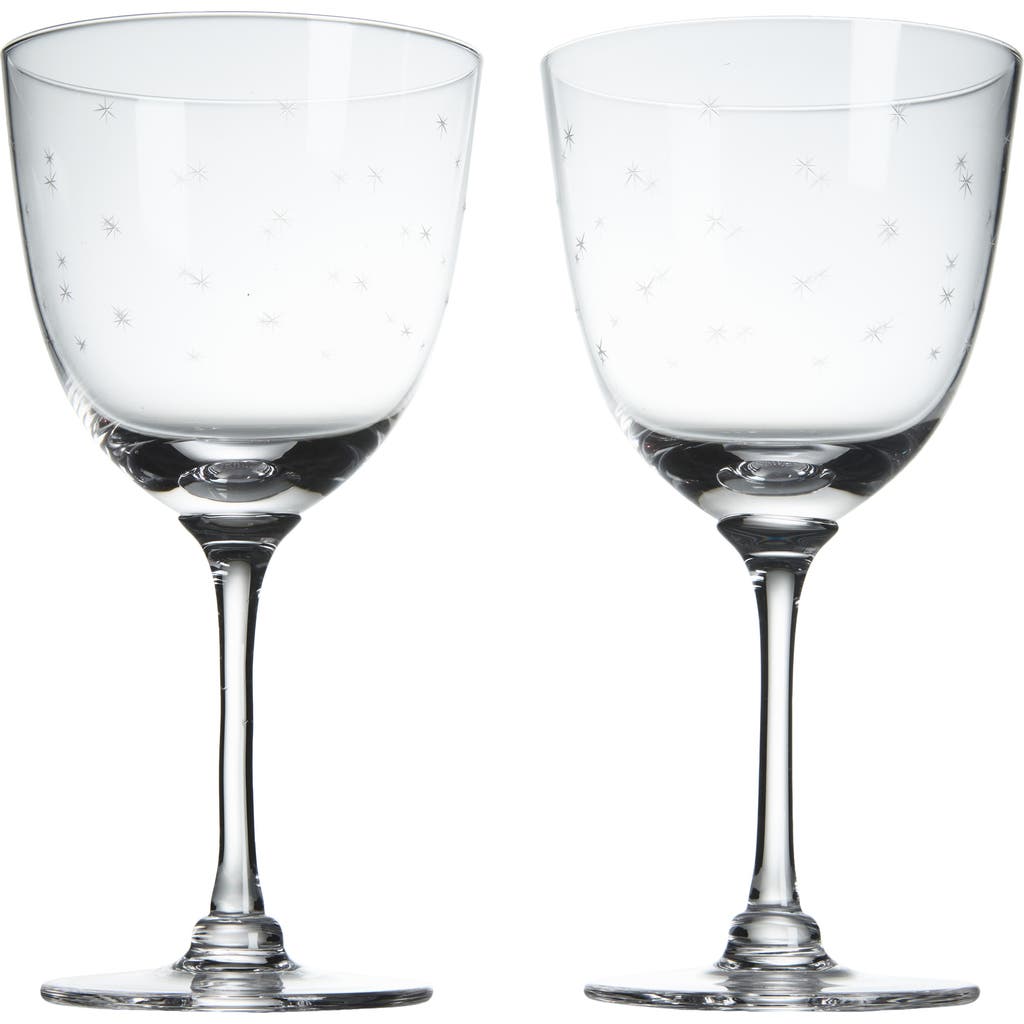 The Vintage List Set Of 2 Crystal Wine Glasses In Transparent