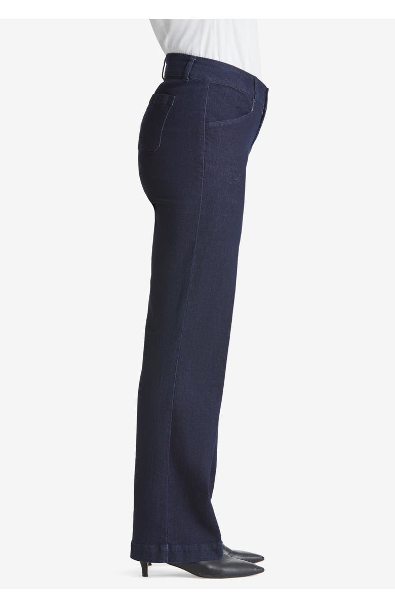 Jessica London Refined Denim Trouser, Alternate, color, Indigo