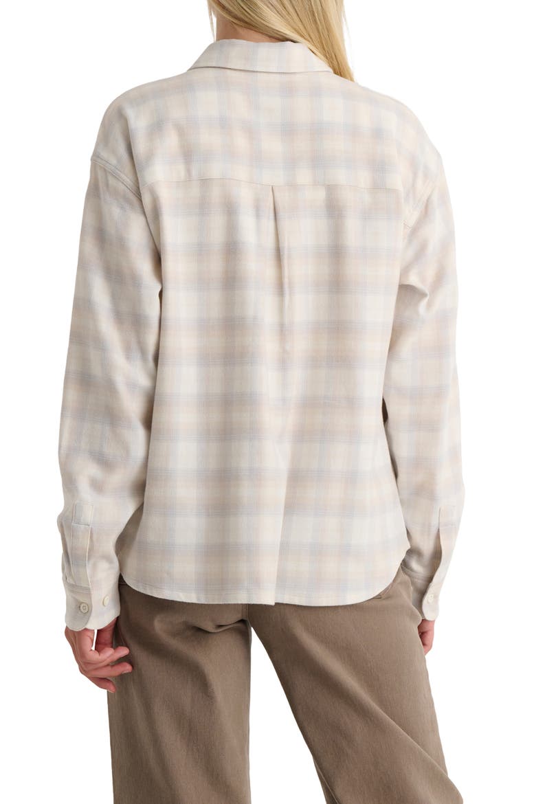 SeaWool Flannel Shirt, Alternate, color, PLAID SEA SALT