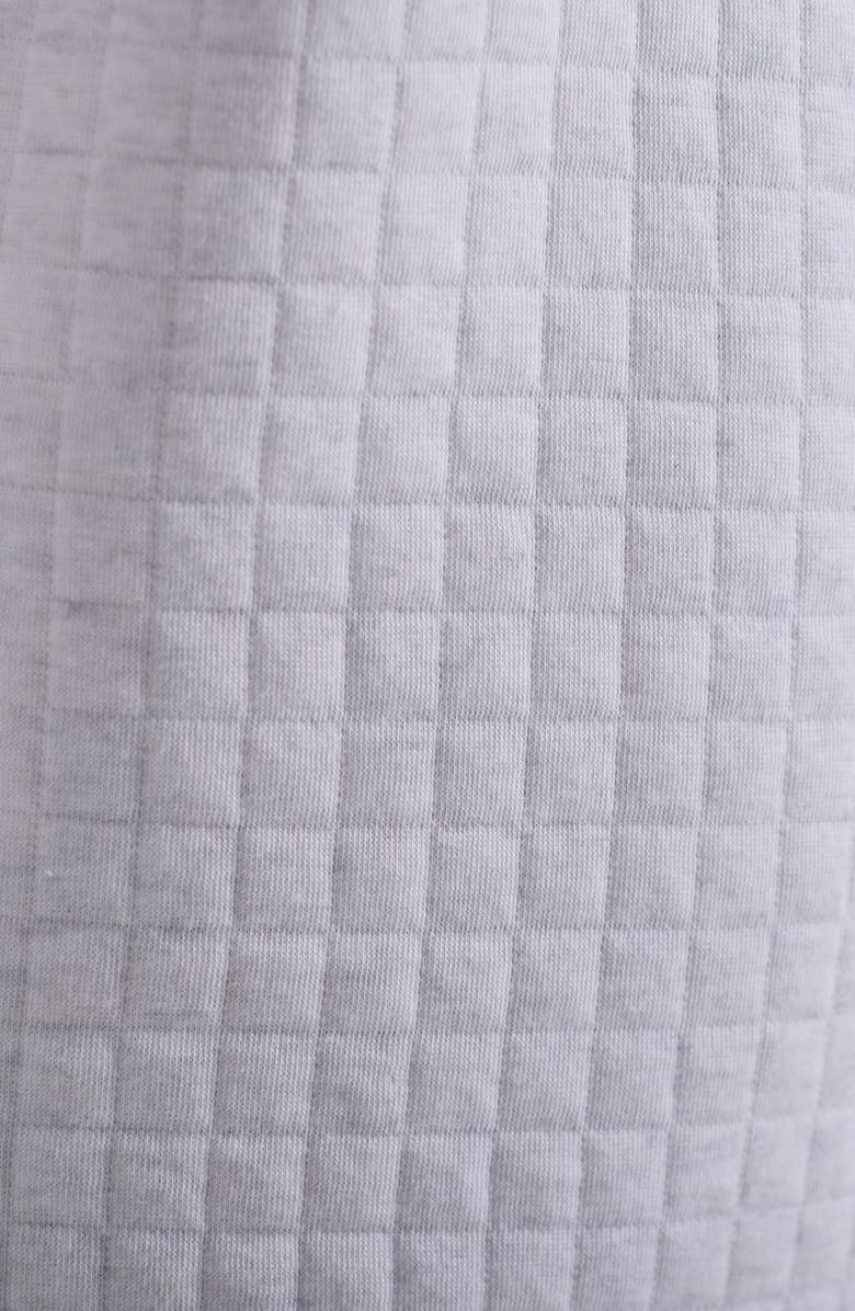 Bugatchi Waffle Quarter Zip Cotton Blend Pullover, Alternate, color, Chalk