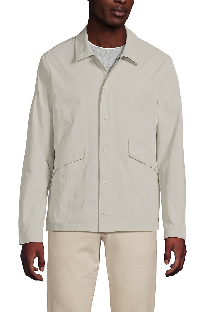 Lands' End Crinkle Jacket, Alternate, color, Light Stone