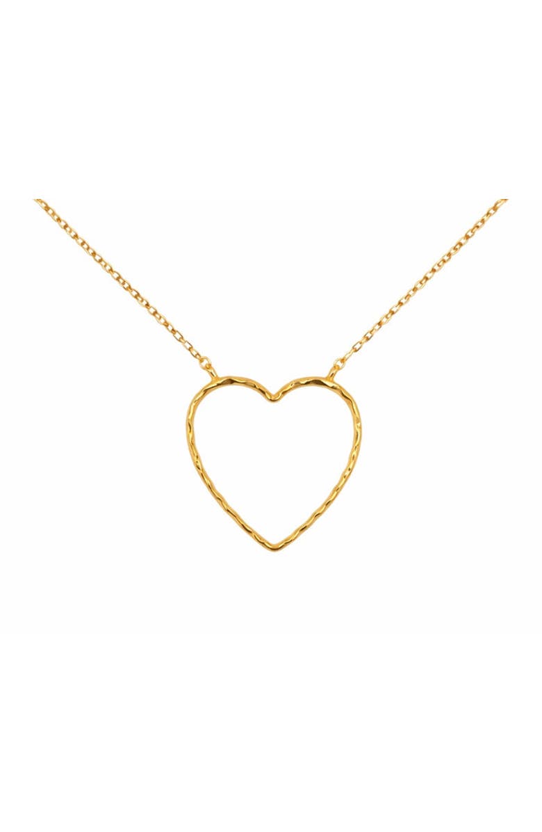 Erin McDermott Jewelry Open Heart Gold Necklace, Alternate, color, Gold