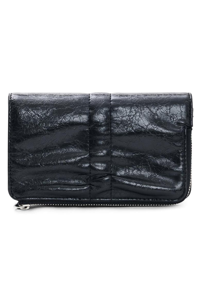 Medium Faux Leather Bifold Wallet, Alternate, color, BLACK