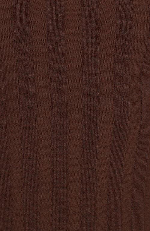 Petal And Pup Petal & Pup Jolene Long Sleeve Rib Maxi Dress In Brown