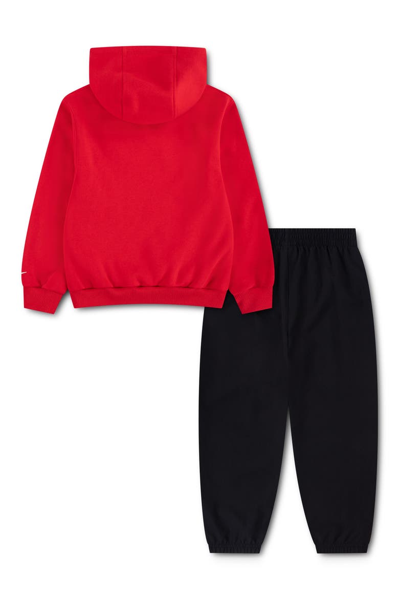 Kids' Fleece Hoodie & Woven Pants Set, Alternate, color, BLACK