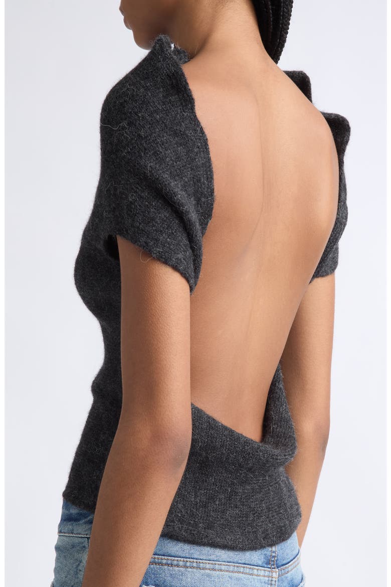 Dione Merino Wool & Baby Alpaca Sweater, Alternate, color, CHARCOAL