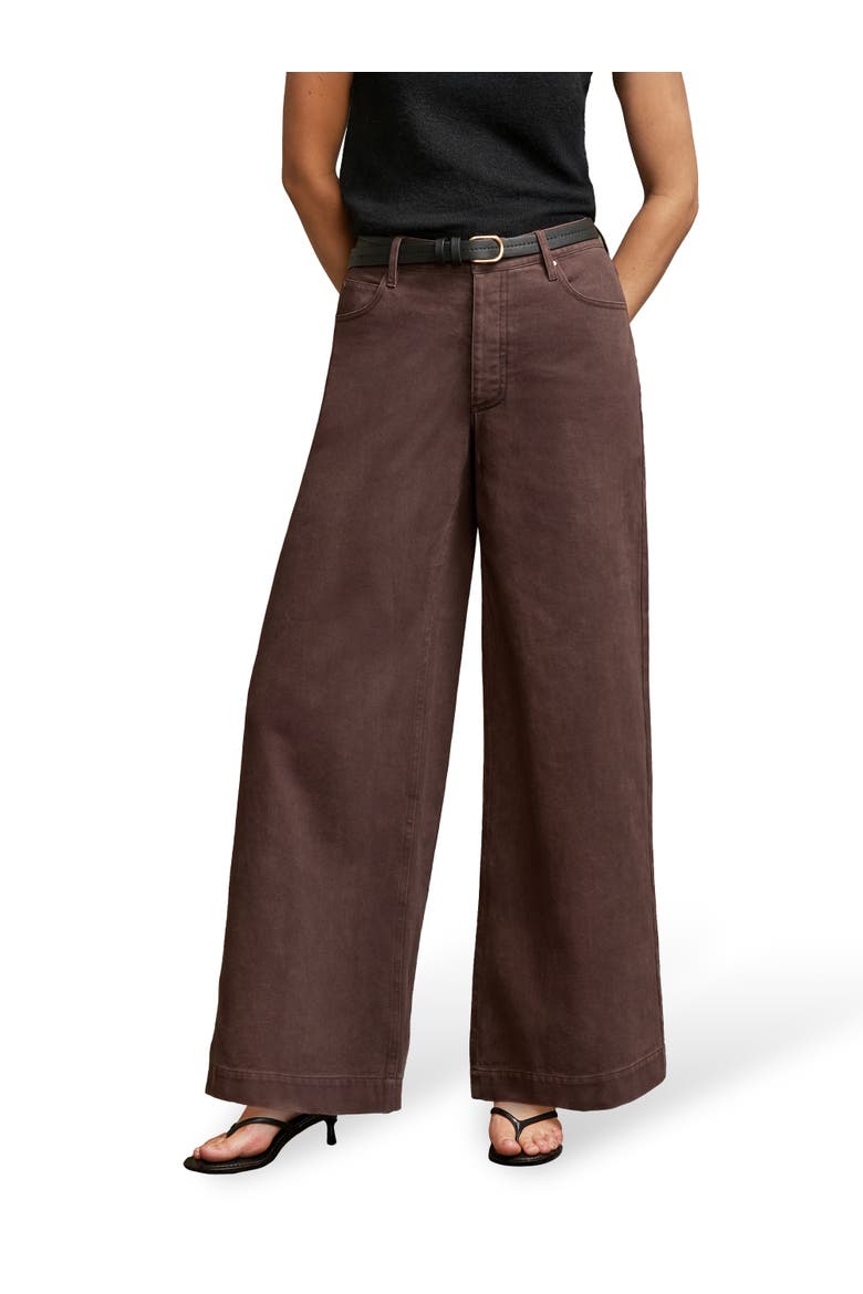 Wide Leg Jeans, Main, color, Chocolate