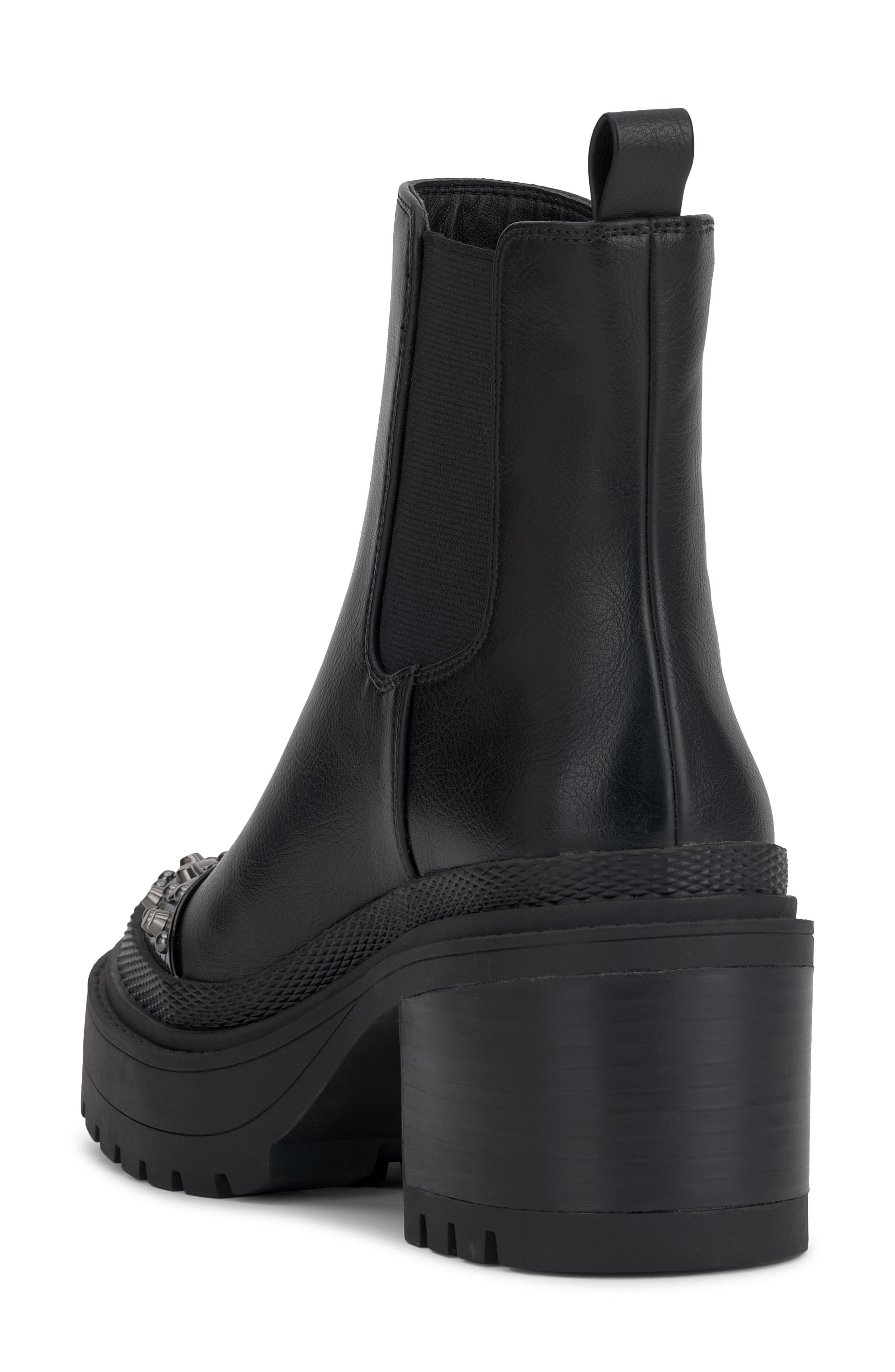 Jymmie Cap Toe Platform Chelsea Boot, Alternate, color, BLACK