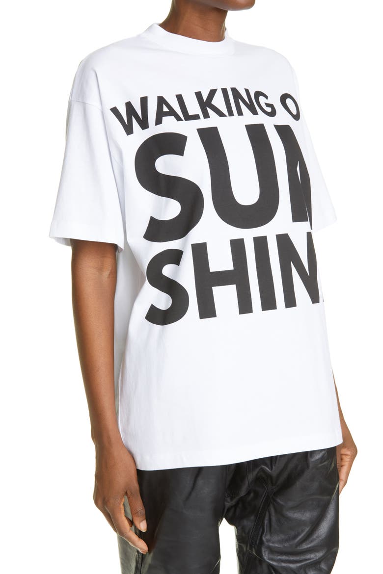 Unisex Walking on Sunshine Graphic Tee, Alternate, color, WHITE