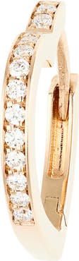 REPOSSI Antifer Diamond Pavé Huggie Heart Hoop Earring