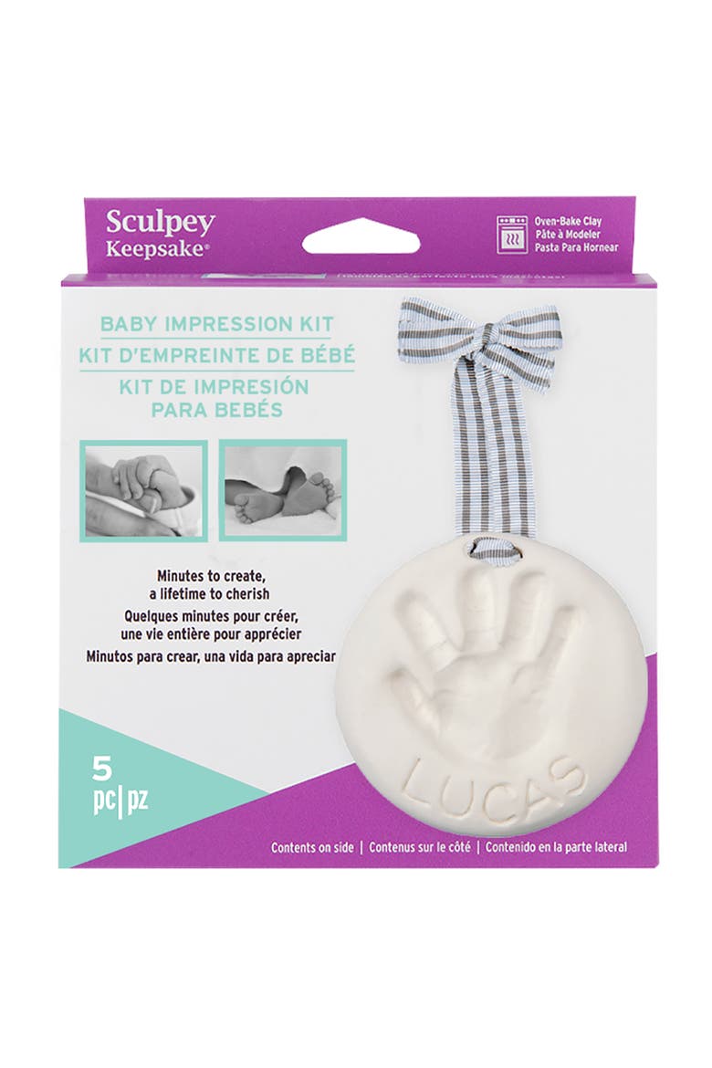 Keepsake Impression Ornament Kit, Main, color, White