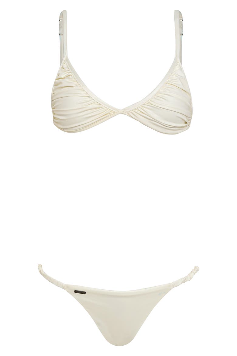 Cheeky Low Rise Bikini Bottoms, Alternate, color, WHITE
