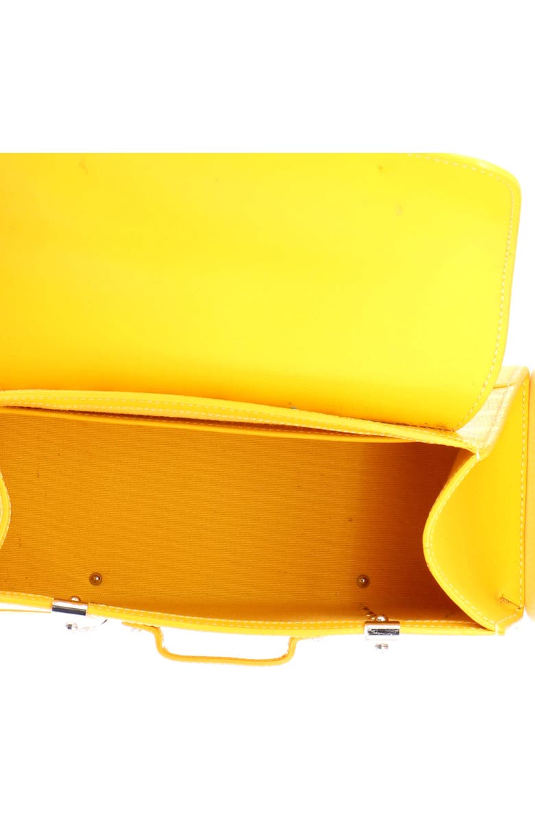 Pre-Owned Goyard Structured Saigon Top Handle Bag Coated Canvas with Leather Mini, Alternate, color, Yellow