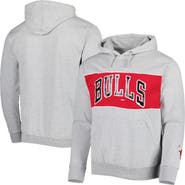 FANATICS Men's Fanatics Branded Heather Gray Chicago Bulls Wordmark French Terry Pullover Hoodie