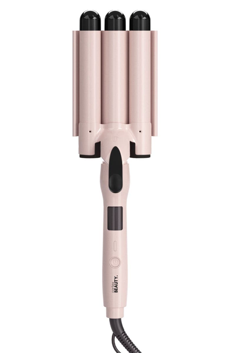 CORTEX BEAUTY Digital Wave Maker - 1-Inch Foldable Three-Barrel Waver, Alternate, color, Pink V