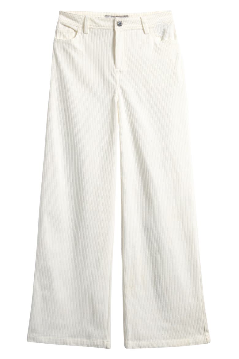 Kids' Wide Leg Corduroy Pants, Main, color, WINTER WHITE