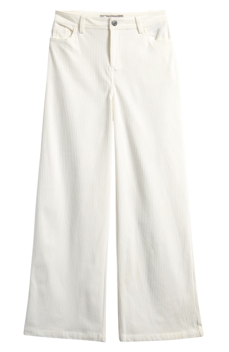 Tractr Kids' Wide Leg Corduroy Pants, Main, color, Winter White