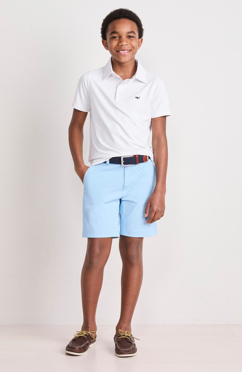 vineyard vines Kids' Sankaty Polo Shirt, Alternate, color, White Cap