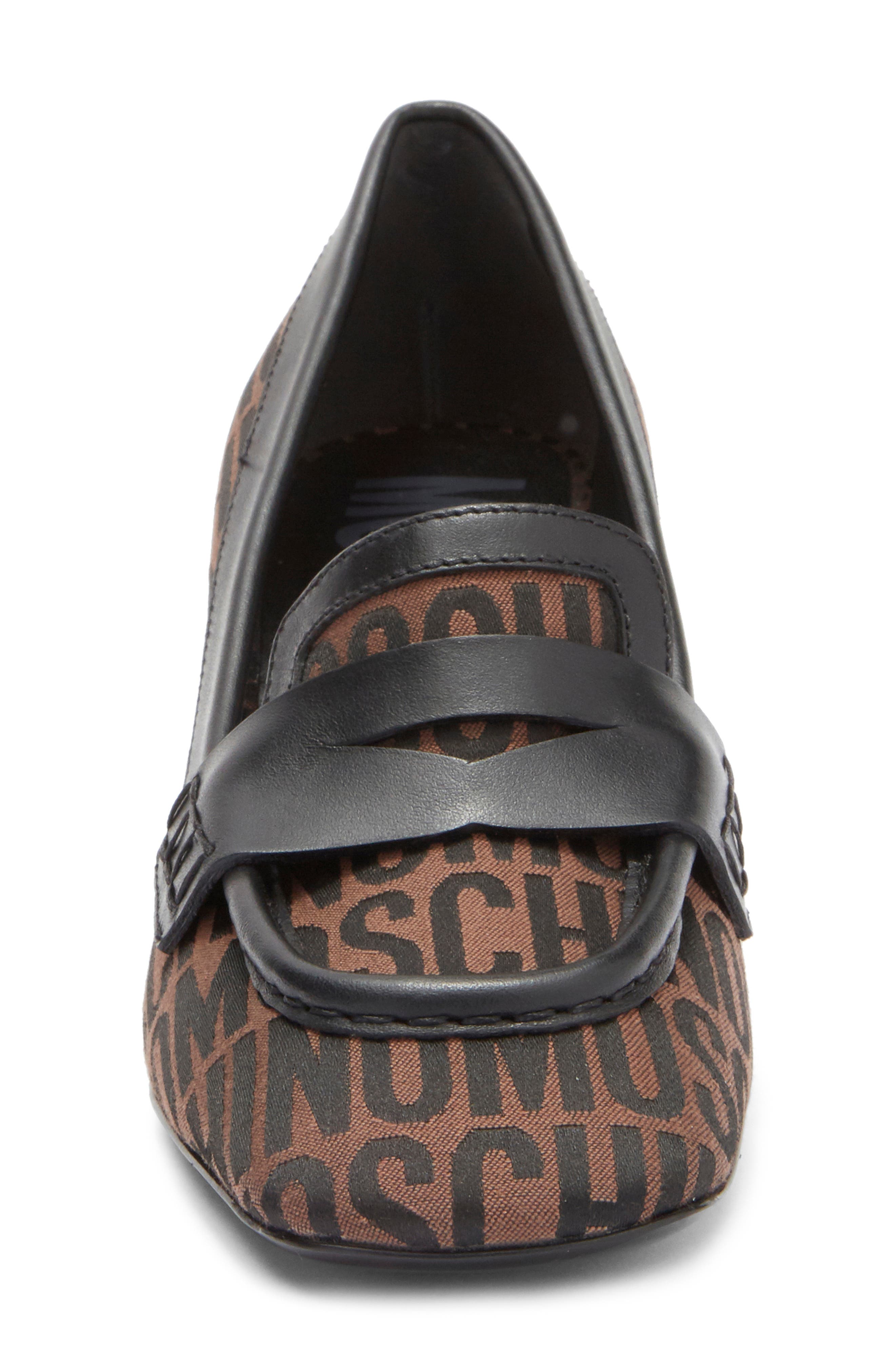 Moschino Logo Jacquard Loafer Pump, Alternate, color, 