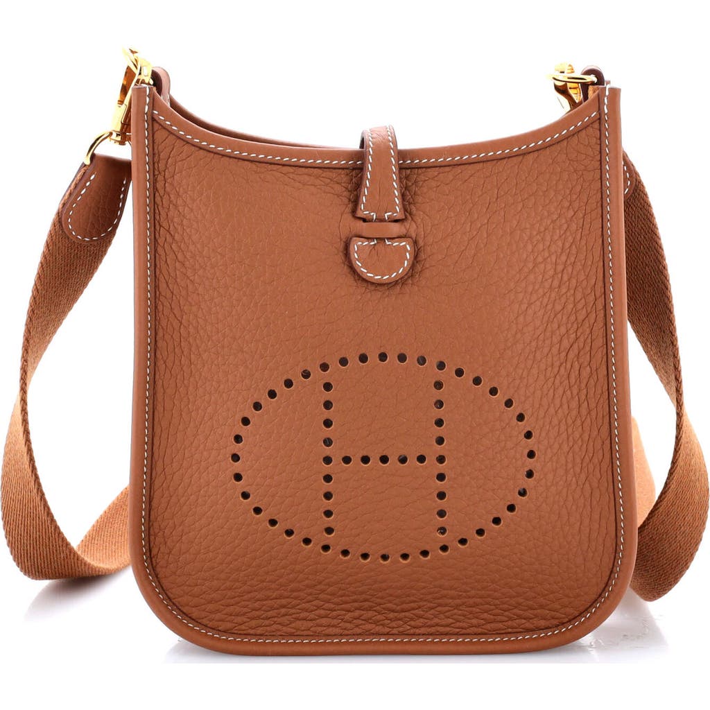 Pre-owned Hermes Hermes Evelyne Bag Gen Iii Clemence Tpm In Gold