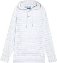 Tommy Bahama Castelo Baja Stripe Linen Blend Pullover Hoodie