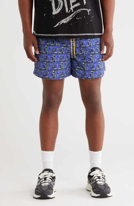 Scribble Drawstring Nylon Shorts