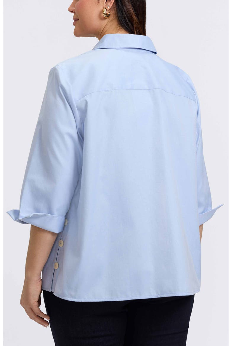 Beatrice Side Button Shirt, Alternate, color, SOFT BLUE