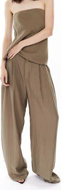 Mother of All Hedi Mid Waist Tailored Linen Pants