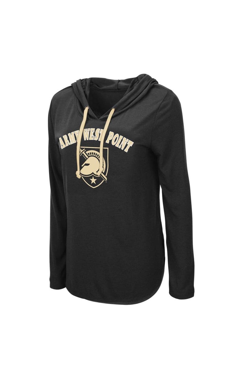 COLOSSEUM Women's Colosseum Black Army Black Knights My Lover Lightweight Hooded Long Sleeve T-Shirt, Alternate, color, 