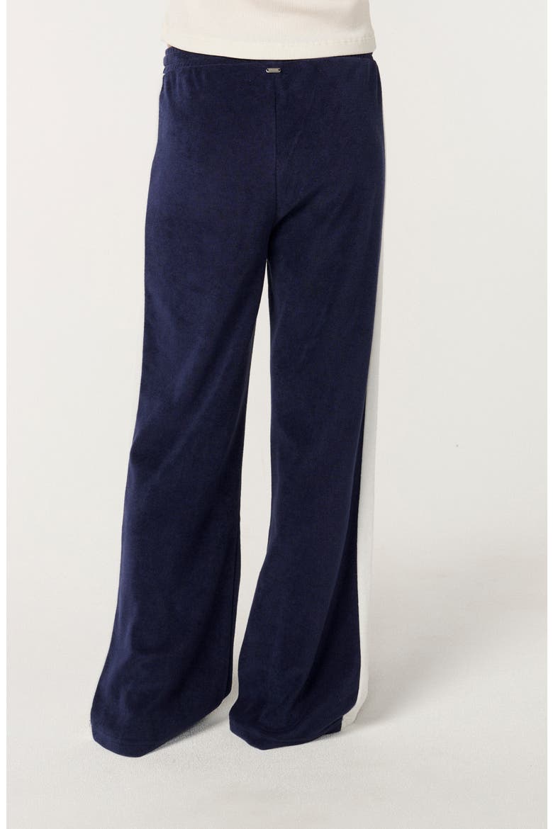 Kids' Costa Del Sol Terry Cloth Pants, Alternate, color, NAVY