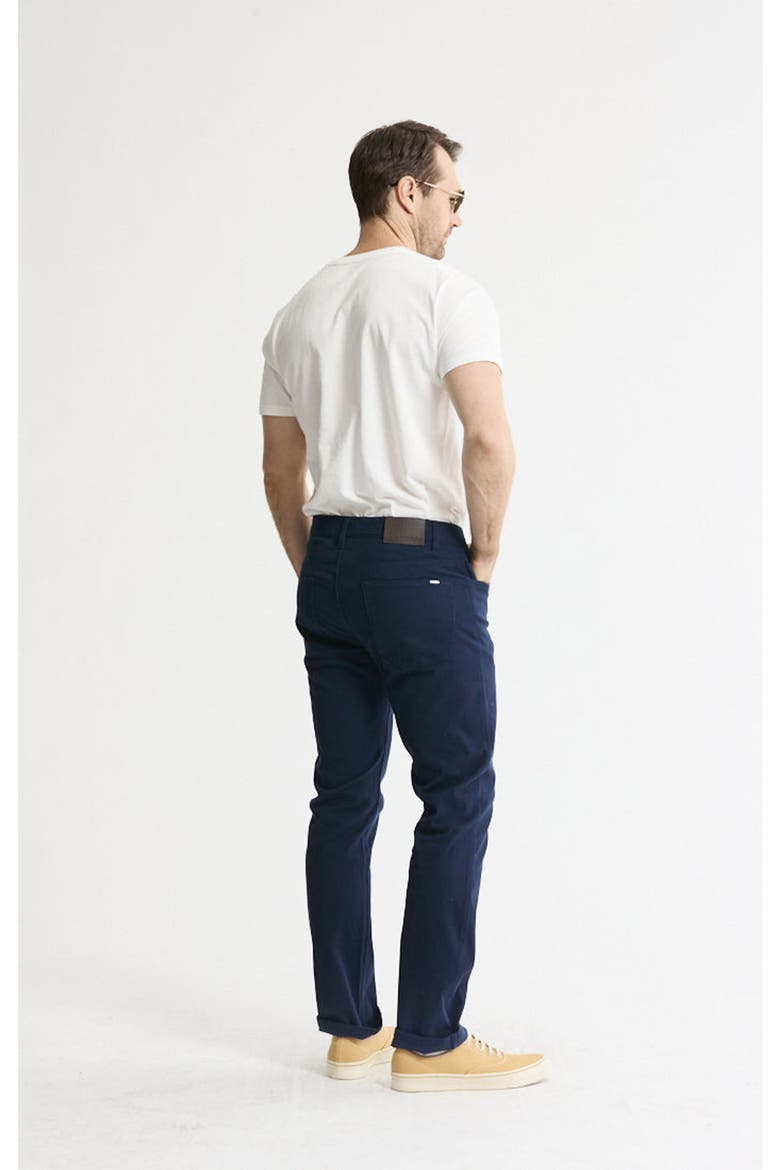 Cotton Silk Blend Stretch 5-Pocket Pants, Alternate, color, Navy