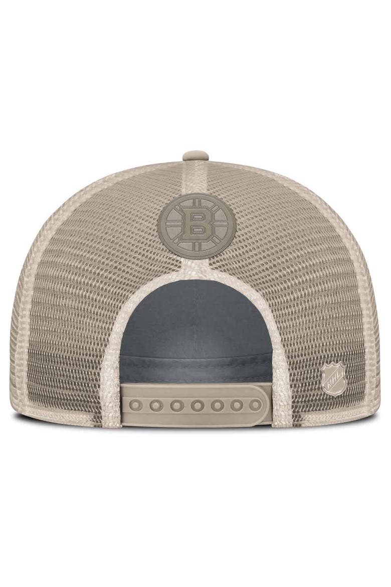 Women's Fanatics Tan Boston Bruins Authentic Pro Road Trucker Adjustable Hat, Alternate, color, Tan