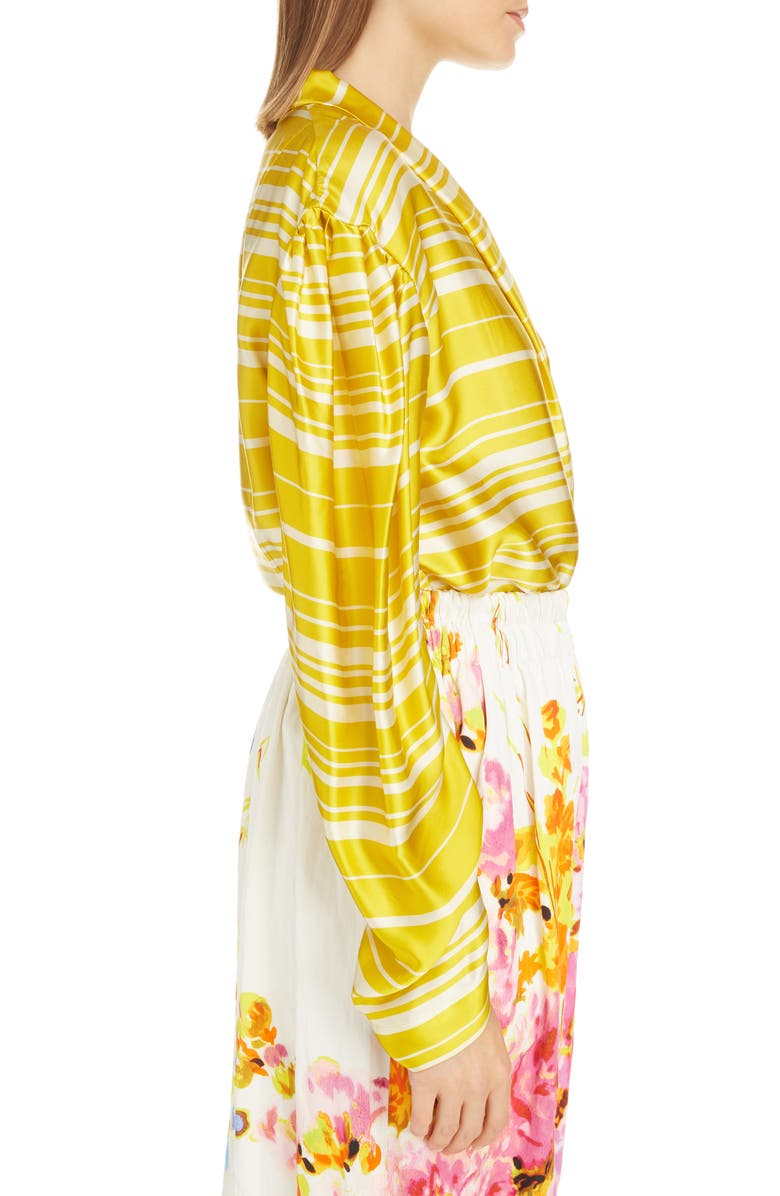 Dries Van Noten Coti Stripe Long Sleeve Satin Blouse, Alternate, color,