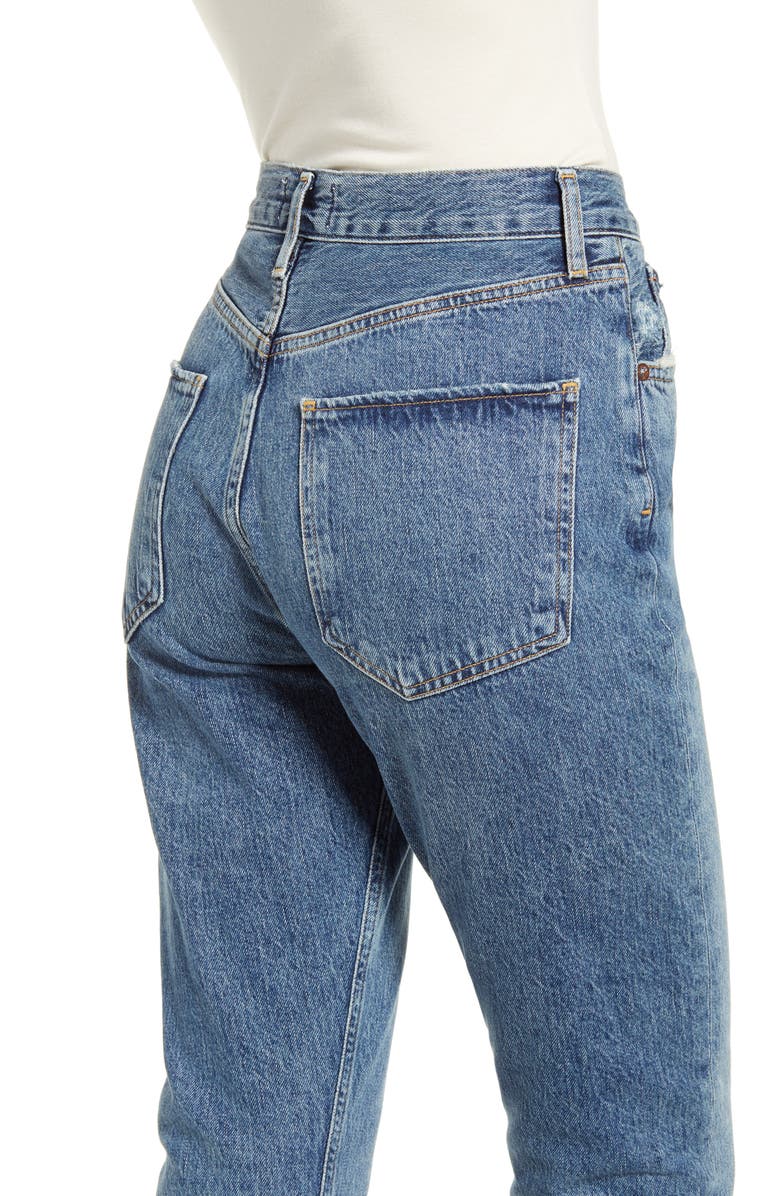 AGOLDE Riley High Waist Crop Straight Leg Jeans, Alternate, color,