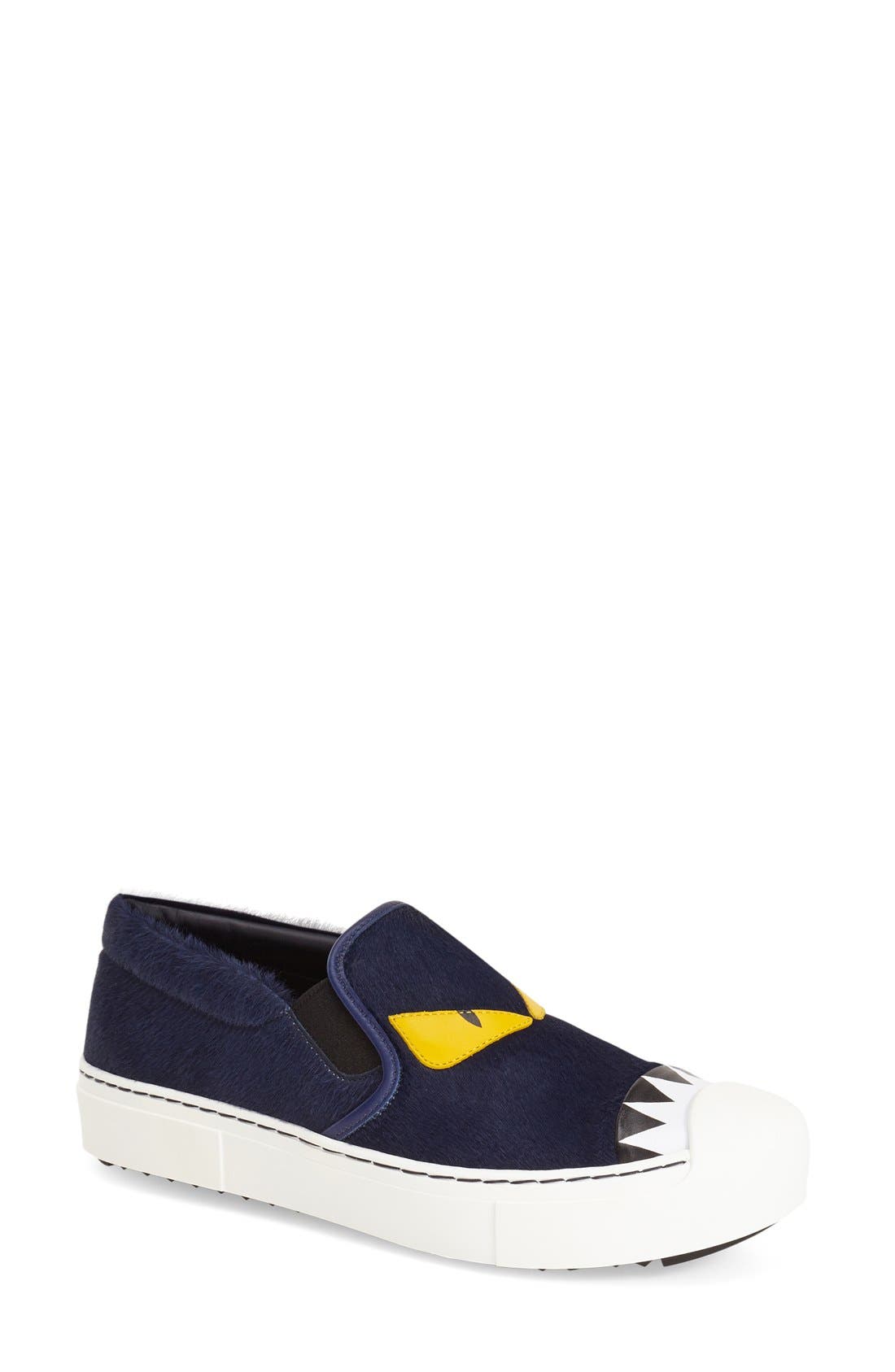 Monster Sneaker, Main, color, BLUE LEATHER