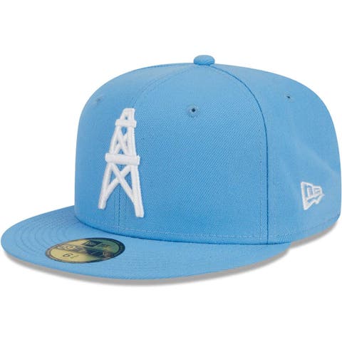 Men
s New Era Light Blue Houston Oilers Gridiron Classics Throwback Main 59FIFTY Fitted Hat