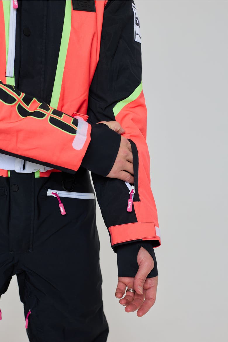 Sultans of Swing Ski Suit Men's, Alternate, color, Black and neon orange