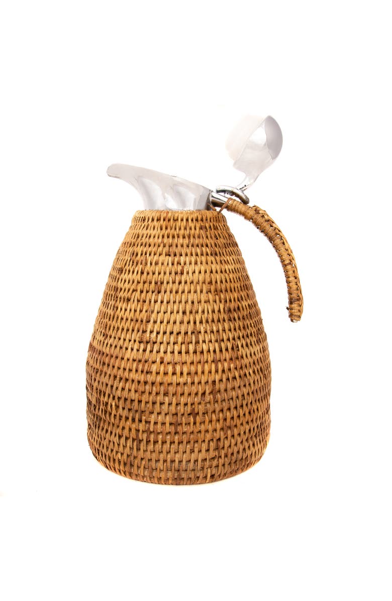 Artifacts Trading Company<sup>™</sup> Artifacts Rattan 1.5 Liter Stainless Steel Thermos, Alternate, color, Honey Brown
