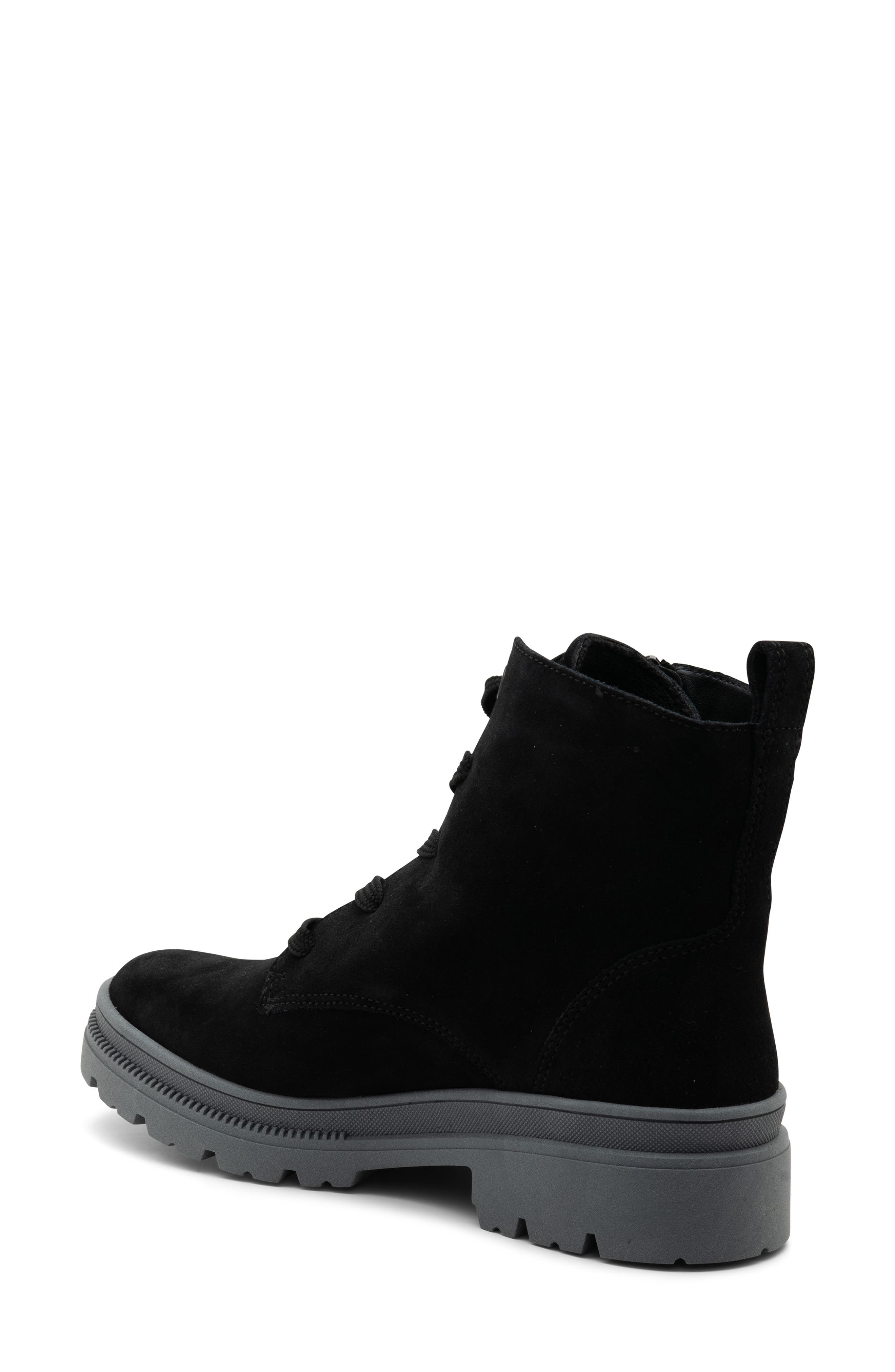 Waterproof Lace-Up Boot, Alternate, color, BLACK SUEDE