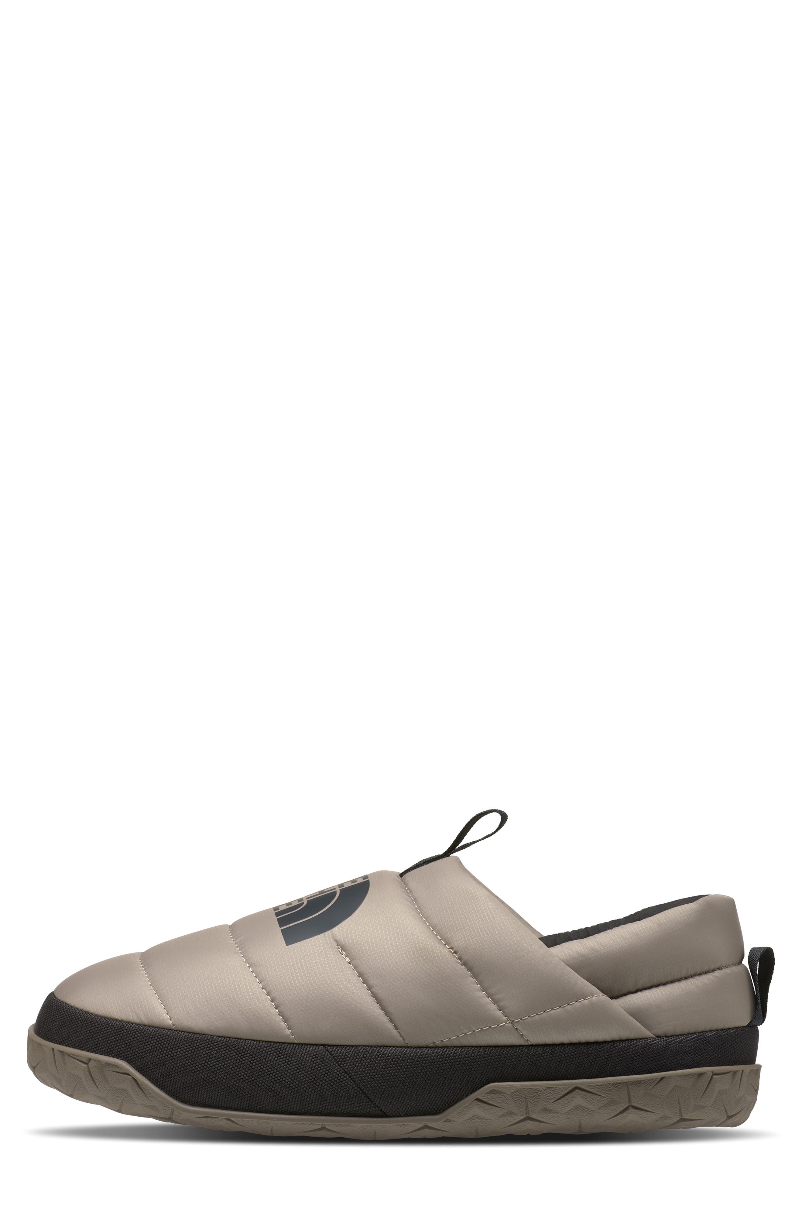The North Face Nuptse Down Slipper, Main, color, Mushroom Grey/ Mocha Brown