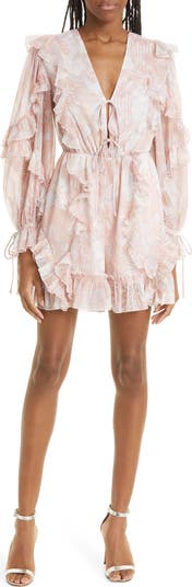 Irvete Floral Ruffle Long Sleeve Romper