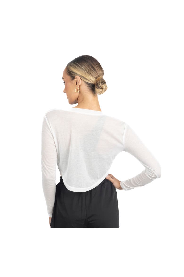 Ashley Long Sleeve Breathable Top, Alternate, color, WHITE