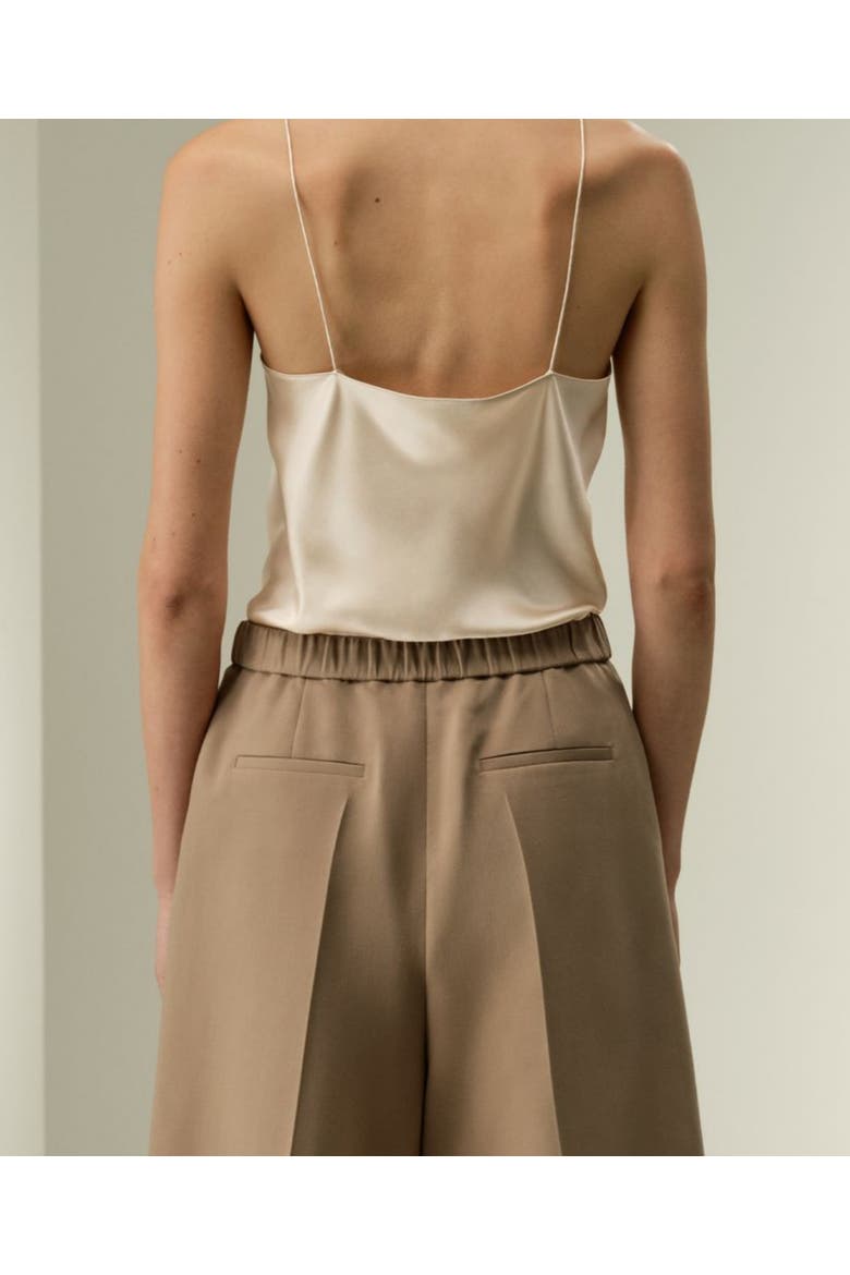 Women's Chic Minimal Silk Cami, Alternate, color, Gravel Gold