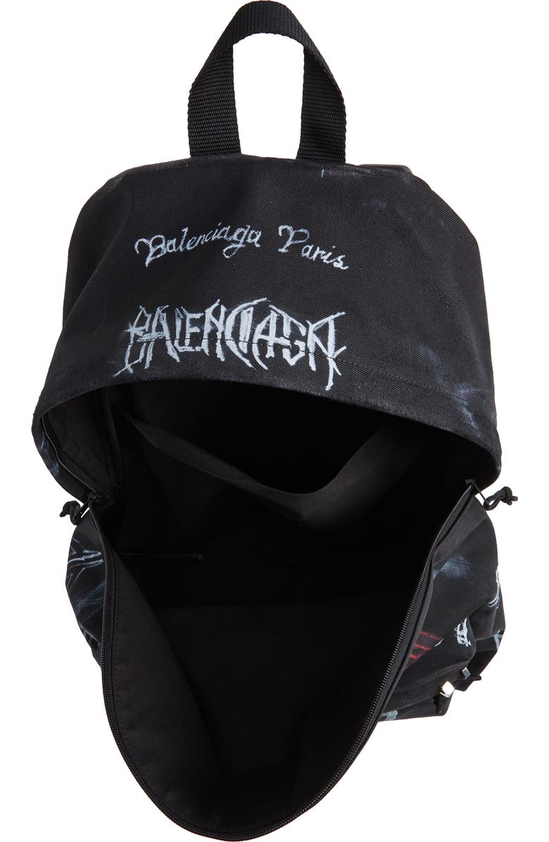 Balenciaga Explorer Metal Graffiti Canvas Backpack, Alternate, color,
