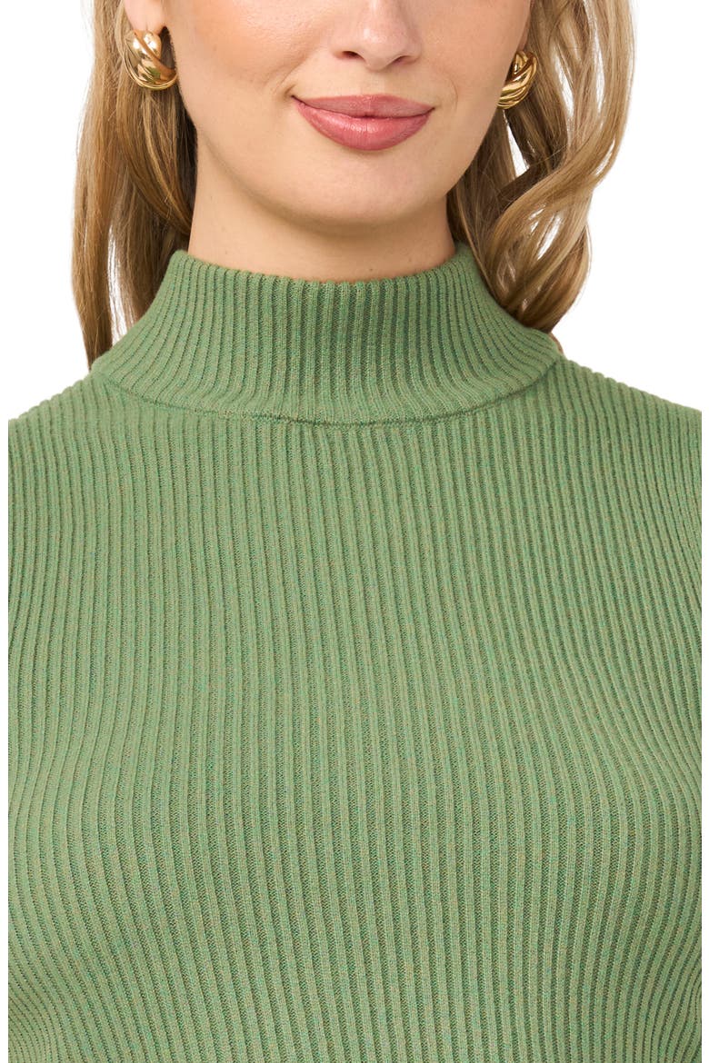 Sleeveless Mock Neck Rib Sweater, Alternate, color, DARK HERB