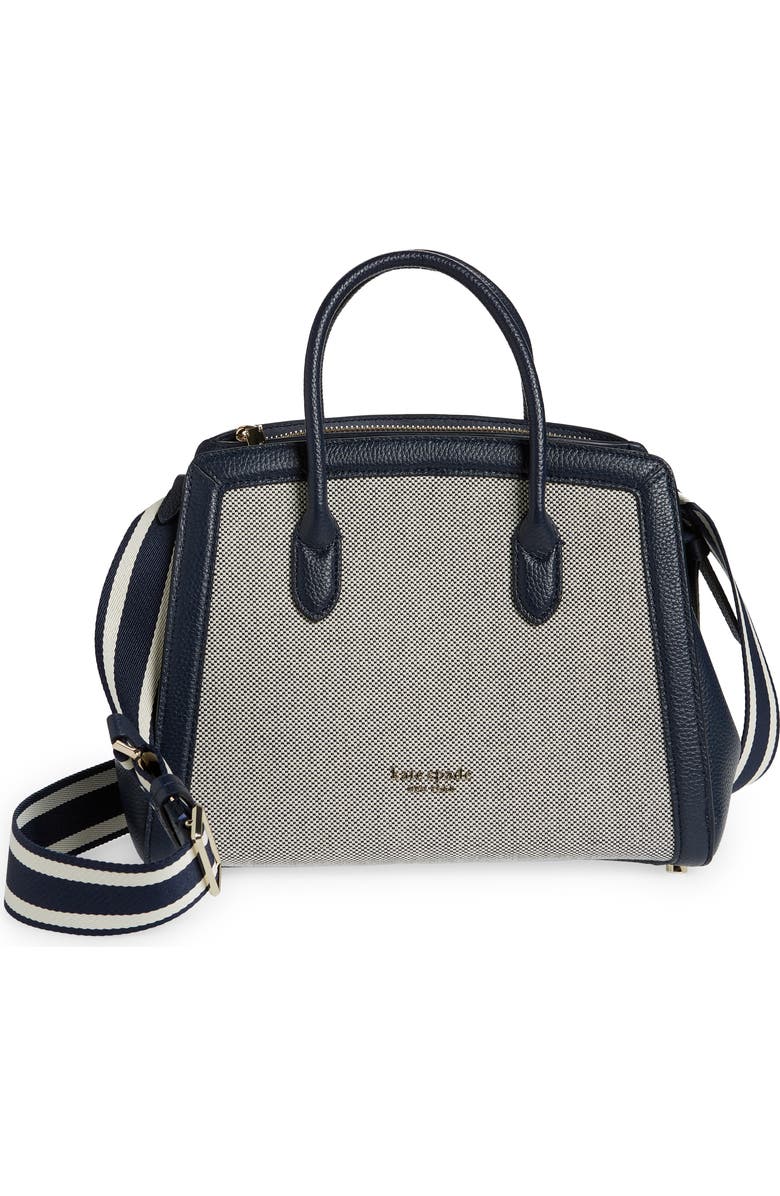Kate Spade New York knott medium woven canvas satchel, Main, color,