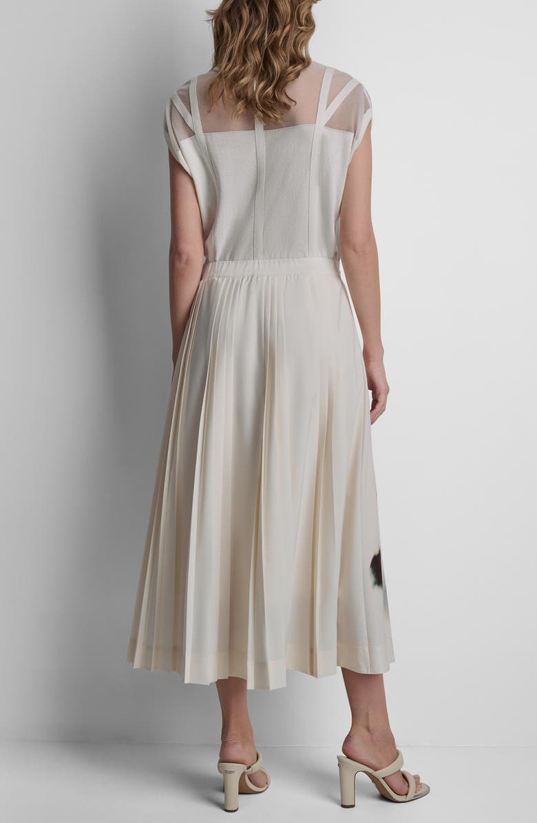 DKNY Abstract Print Pleated Skirt, Alternate, color, Sunburst Floral